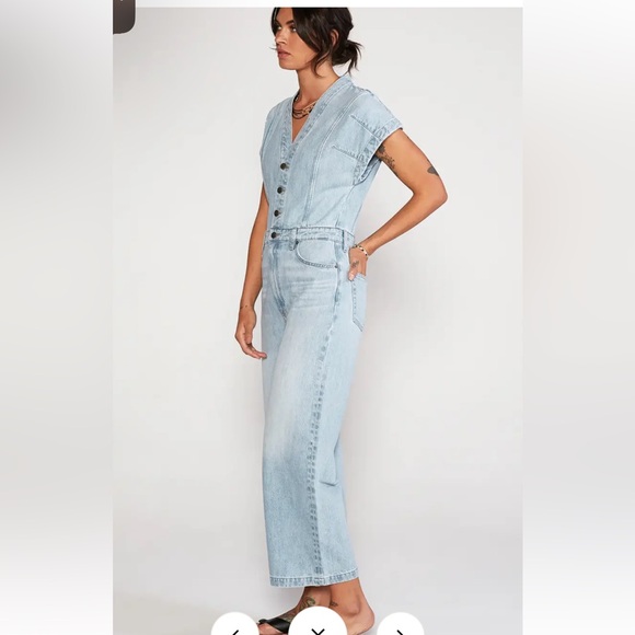 New Etica Celestine denim Jean jumpsuit size small. - Picture 4 of 13